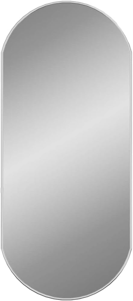 vidaXL Wandspiegel Silbern 80x35 cm Oval 348192 Bild 1