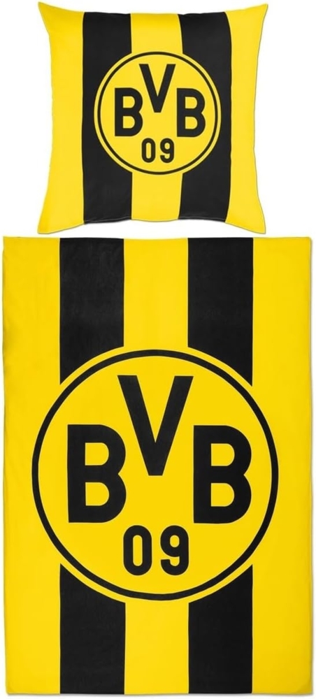 BVB Bettwäsche BVB Bettwäsche Blockstreifen 135 x 200 cm, 100 % Baumwolle, 2 teilig Bild 1