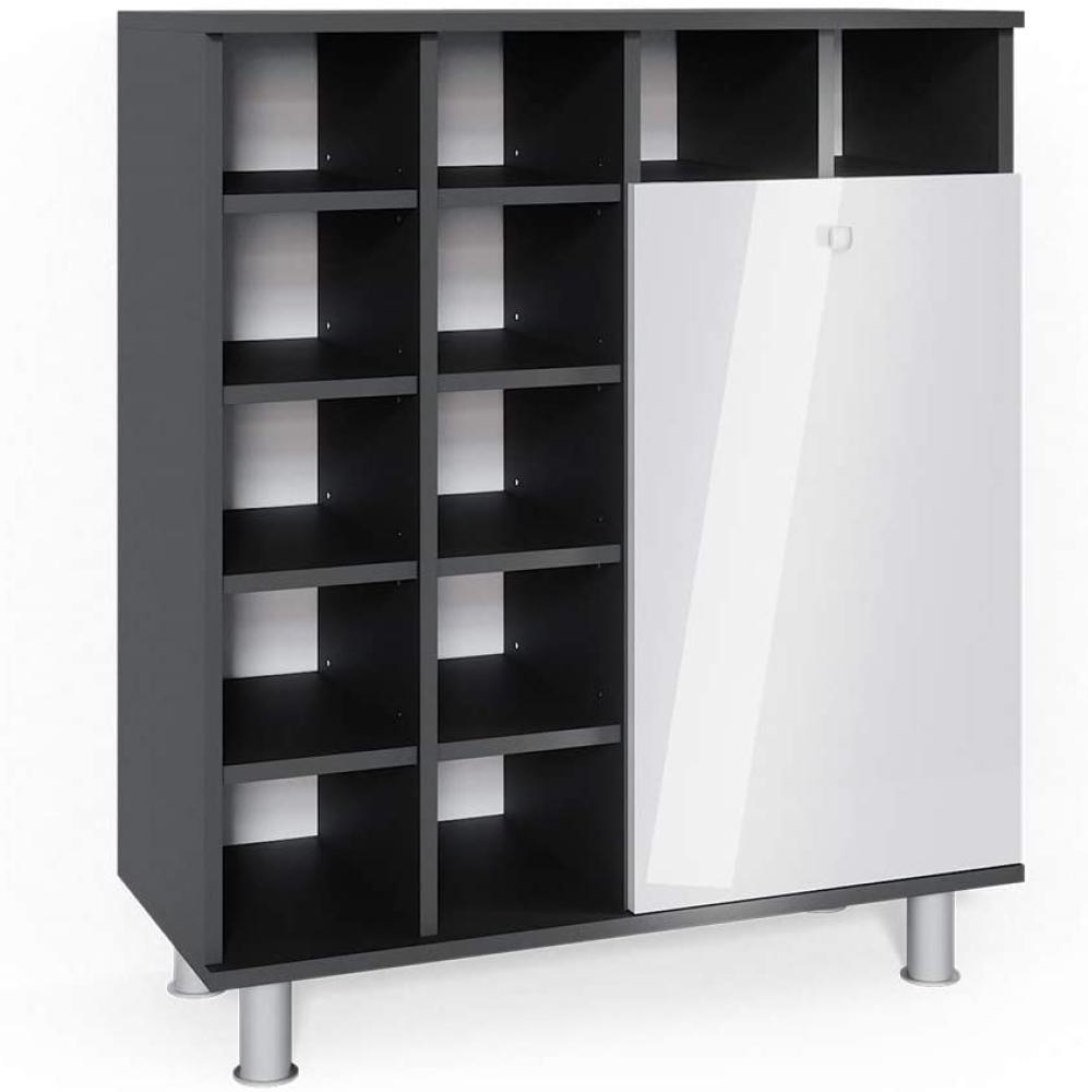 Vicco Wäscheschrank Fynn Badschrank mit Wäschekorb Badezimmerschrank Badmöbel Bild 1