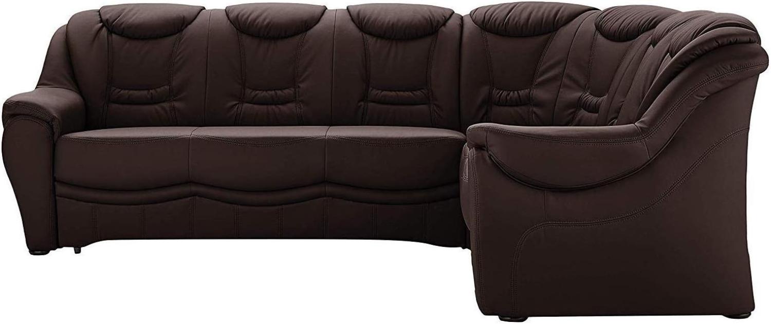 Cavadore Ecksofa Bensil mit Federkern / Polsterecke in Kunstleder / 265 x 94 x 215 / Lederoptik Schwarz Bild 1