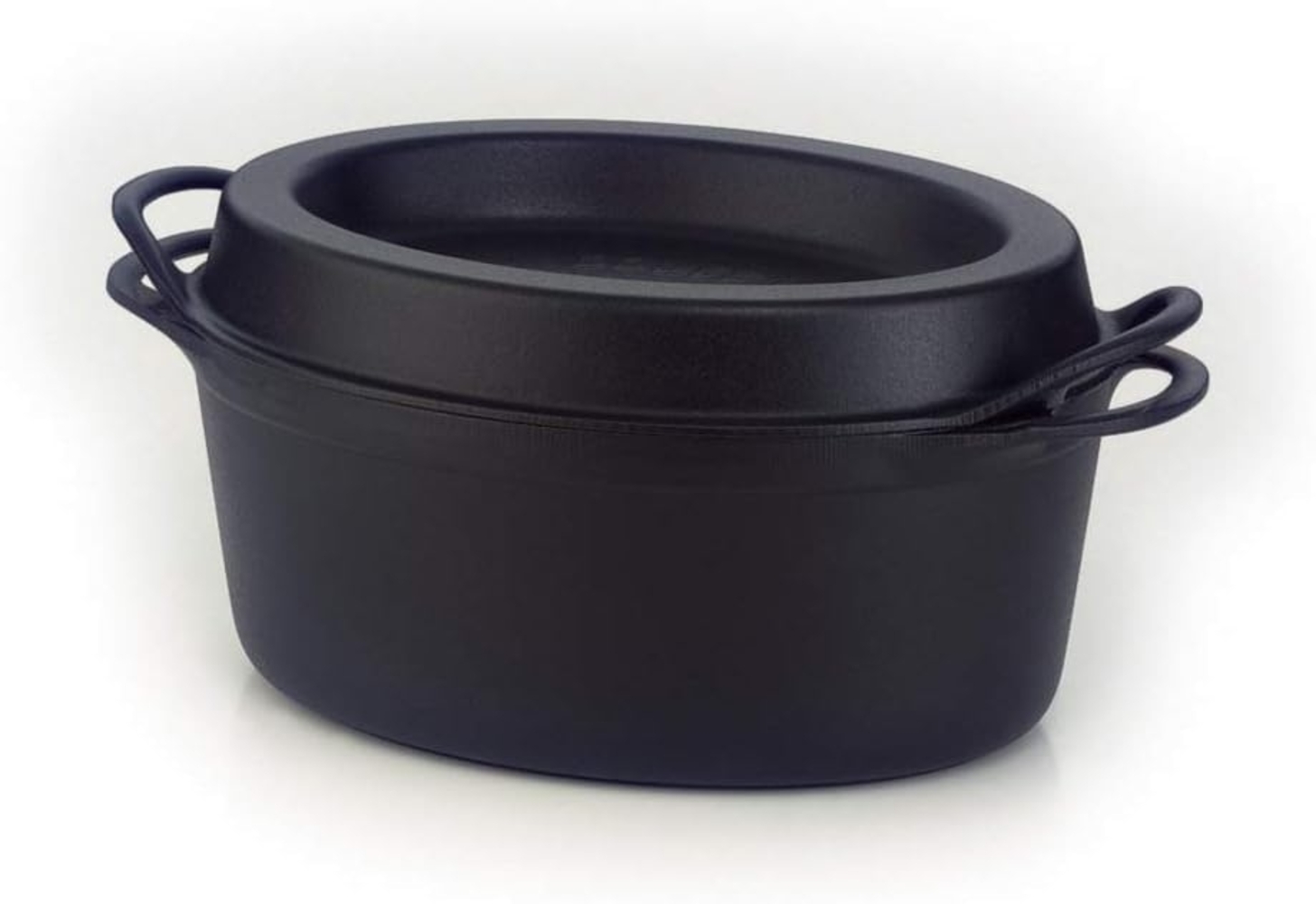 Bräter Doufeu Oval 32 cm Schwarz Gusseisen Le Creuset Bräter - BackofenGas geeignet, Spülmaschinengeeignet Bild 1