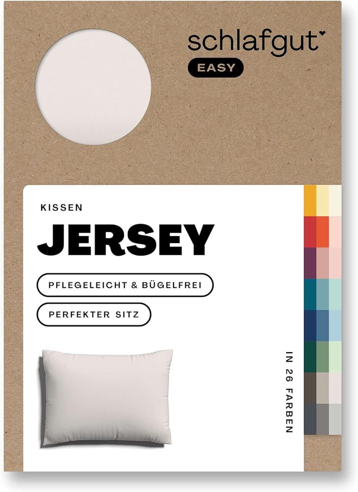 Schlafgut Kissenbezug EASY Jersey | Kissenbezug einzeln 60x80 cm | sand-light Bild 1