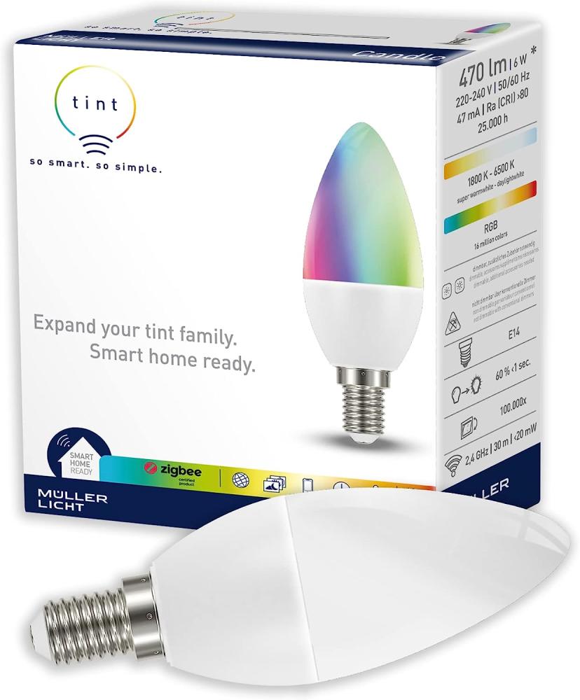 Müller-Licht tint LED-Lampen EEK: G (A - G) E14 6 W RGBW Bild 1