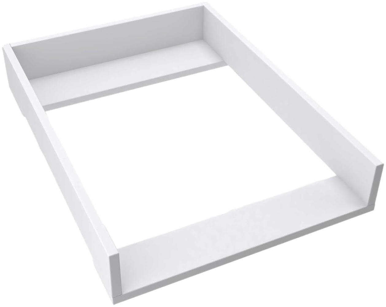 REGALIK Wickelaufsatz für Kullen IKEA 72cm x 50cm - Abnehmbar Wickeltischaufsatz für Kommode in Weiß - Abgeschlossen mit ABS Material 1mm Bild 1