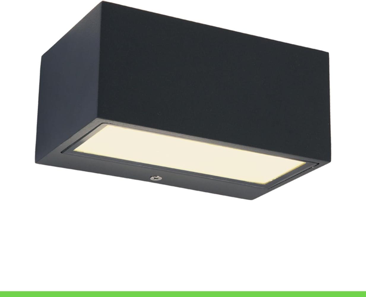 LED-Außenwandleuchte, GEMINI, LED anthrazit 10,5W, 700 lm, 3000K B 140, H 89, T 65 Bild 1