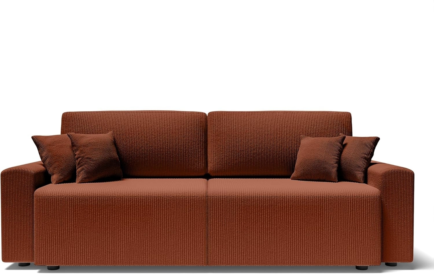 BAÏTA Sofa Milo, umwandelbar, Cord, Terrakotta, 3-Sitzer Bild 1