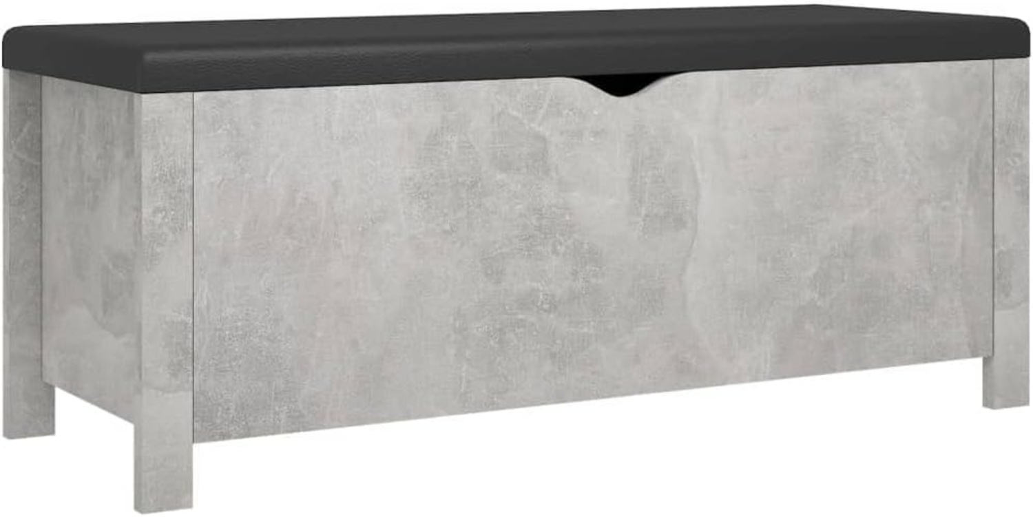 vidaXL Aufbewahrungsbox mit Kissen Betongrau 105x40x45 cm 3279330 Bild 1
