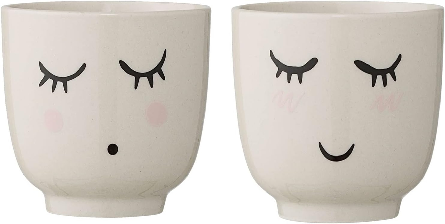 Bloomingville Smilla Becher 2er Set 180ml Keramik Wasserbecher Saftbecher dänisches Design Bild 1