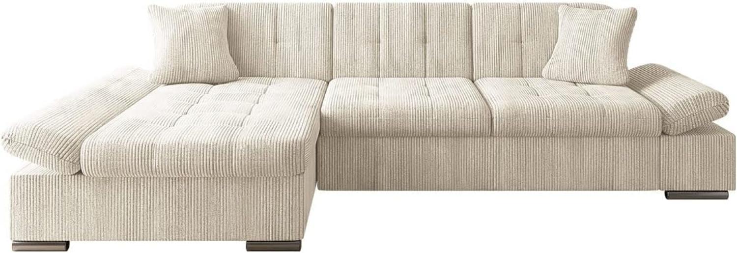 'Malwi' Ecksofa Cord linksseitig, beige Bild 1