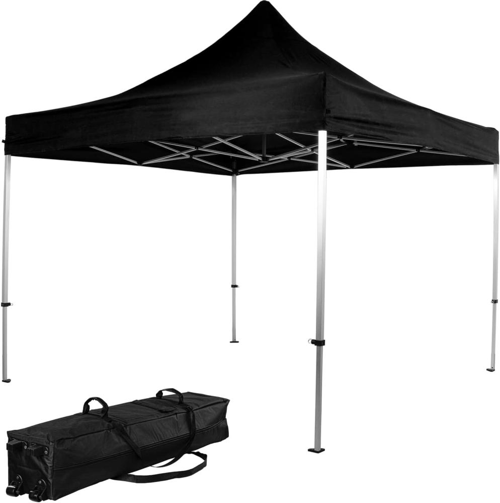 INSTENT Faltpavillon "PRO" 3x3,Trolley, Alu, schwarz Bild 1