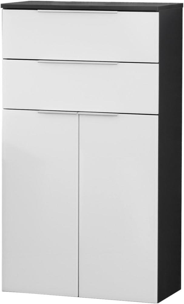 Fackelmann KARA Midischrank 61 cm, Weiß/Anthrazit Bild 1