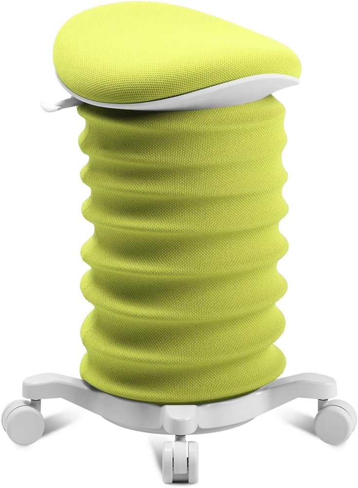 TOPSTAR Sitness 4D mit Rollen - AGR-Zertifiziert Dynamischer Sitzhocker Papyrus - apfelgrün Stoff HI4, ergonomischer Bürohocker - höhenverstellbar - stärkt den Rücken - entlastet die Bandscheiben Bild 1
