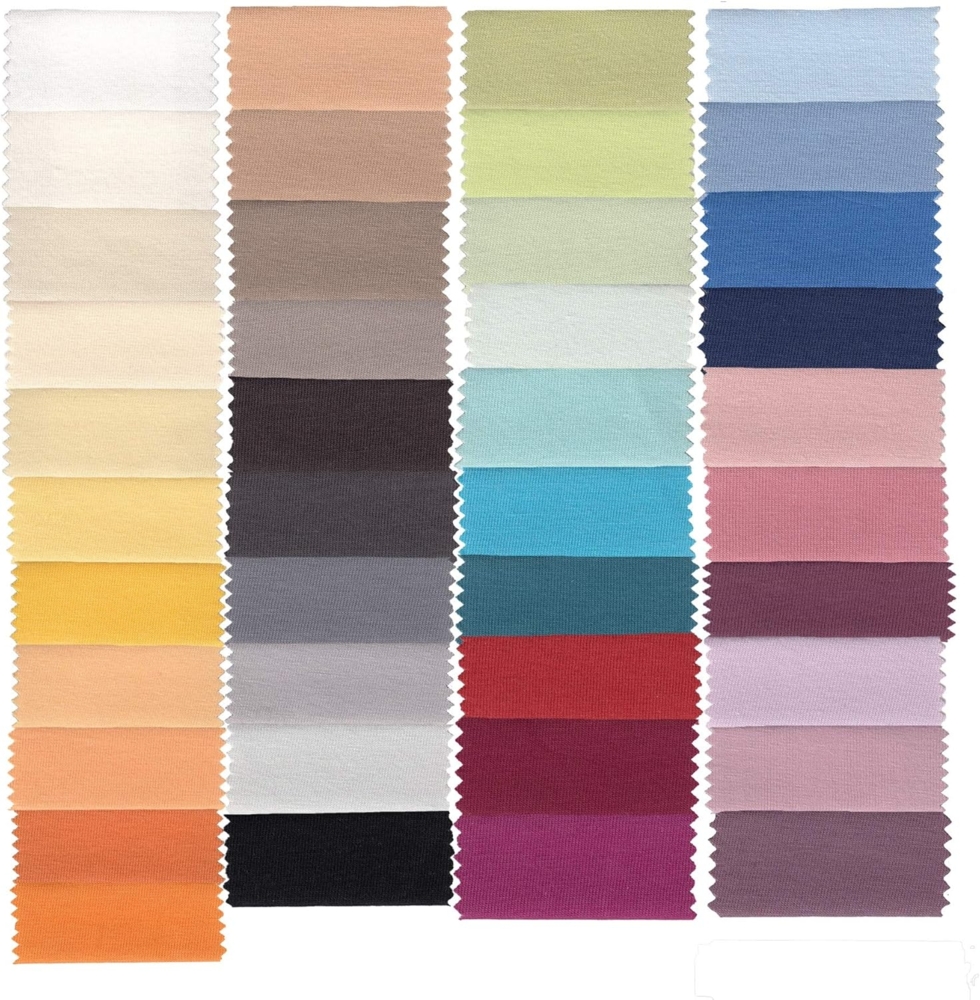ESTELLA Spannbetttuch Zwirnjersey | Orchidee | 150x200 cm | passend für Matratzen 140-160 cm (Breite) x 200-220 cm (Länge) | trocknerfest und bügelfrei | 97% Baumwolle 3% Elastan Bild 1