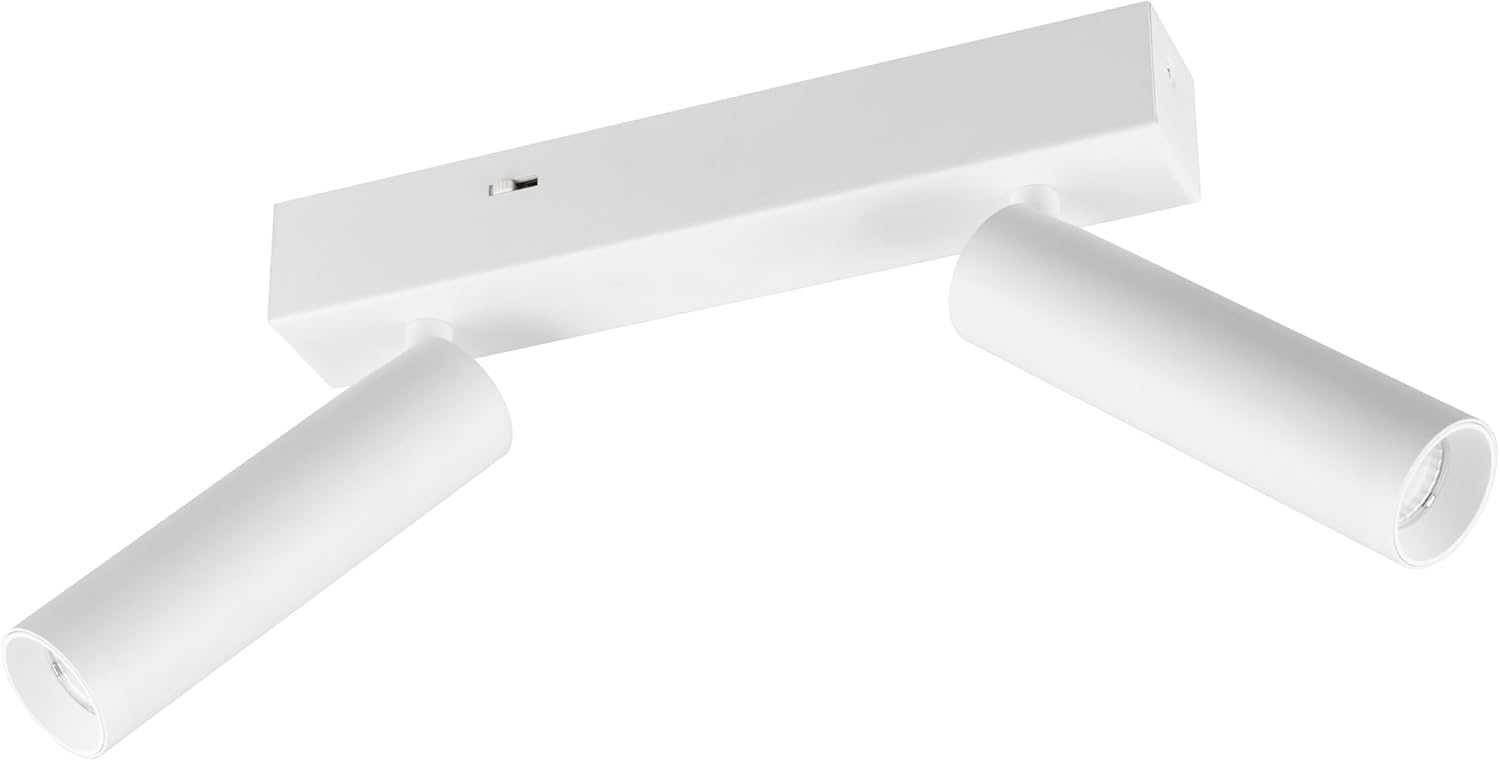 Moderner LED Deckenstrahler AMBALA dimmbar 2-flammig Weiß, Breite 26cm Bild 1