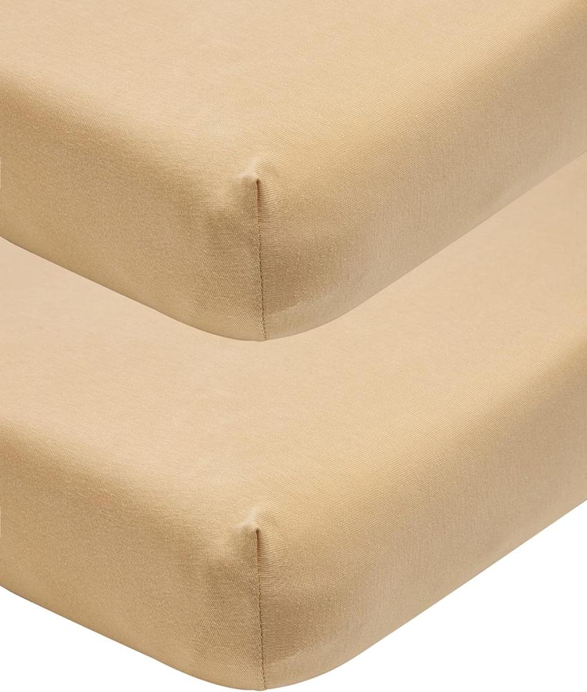 Meyco Jersey Spannbettlaken Warm Sand 40x80/90 cm 2 Stück Bild 1