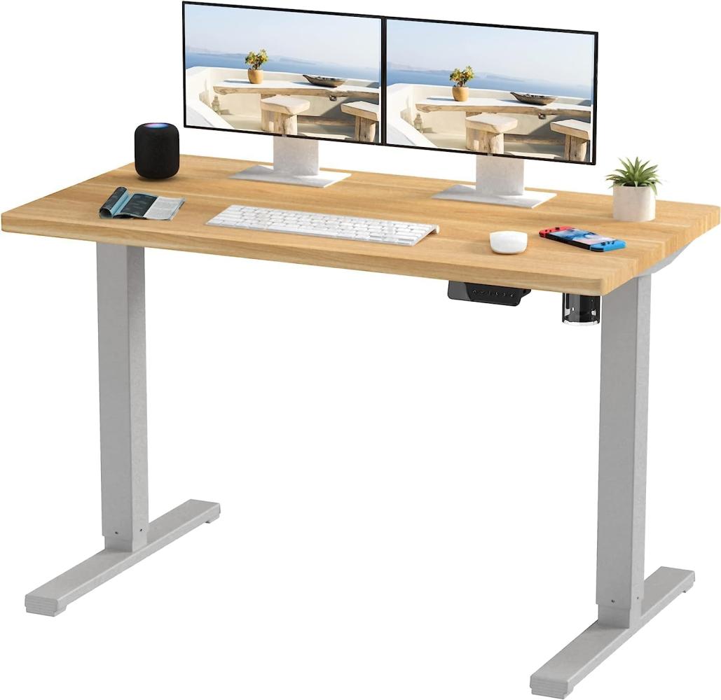 SANODESK EP1 höhenverstellbarer Schreibtisch (120x60 cm) mit starken Motor, Schreibtisch Höhenverstellbar Elektrisch mit 2 teiligen Beinen - 4 Memory-Steuerung Schreibtisch höhenverstellbar Bild 1