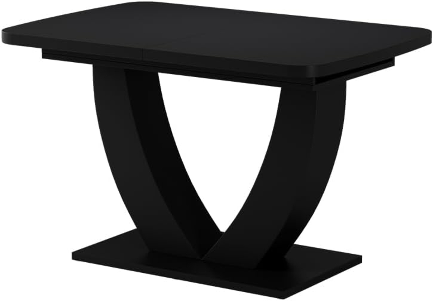 Esstisch Fenaro Schwarz 120x80 cm ausziehbar Vicco Bild 1