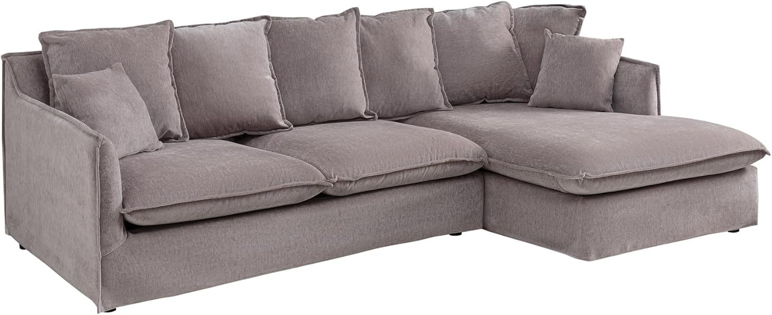 riess-ambiente Ecksofa HEAVEN 255cm taupe, Einzelartikel 1 Teile, Couch · L-Form rechts · Wohnzimmer · Samt · Federkern · Landhaus Bild 1