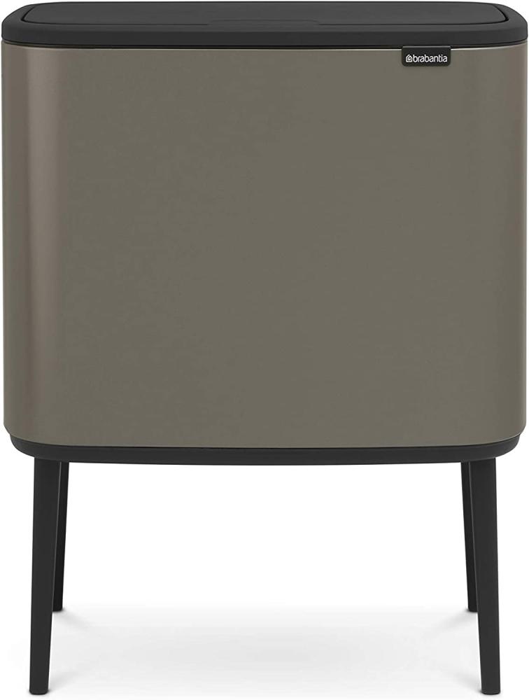  Brabantia 'Bo Touch Bin' Mülleimer, Stahl, 33 (3x 11) Liter, Platinum Bild 1