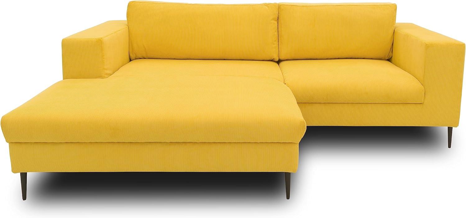 DOMO. collection Modica Ecksofa, moderne L-Form Eckcouch, Sofa Eckgarnitur, gelb, 244x173x83 Bild 1