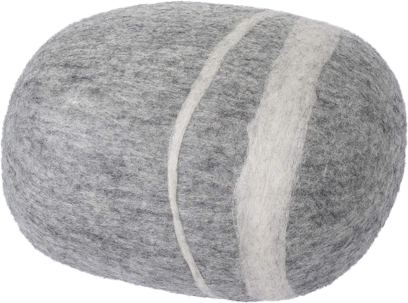 myfelt Hocker Pouf Carl Kieselstein Filz Hellgrau (M) A-KS-018-M Bild 1