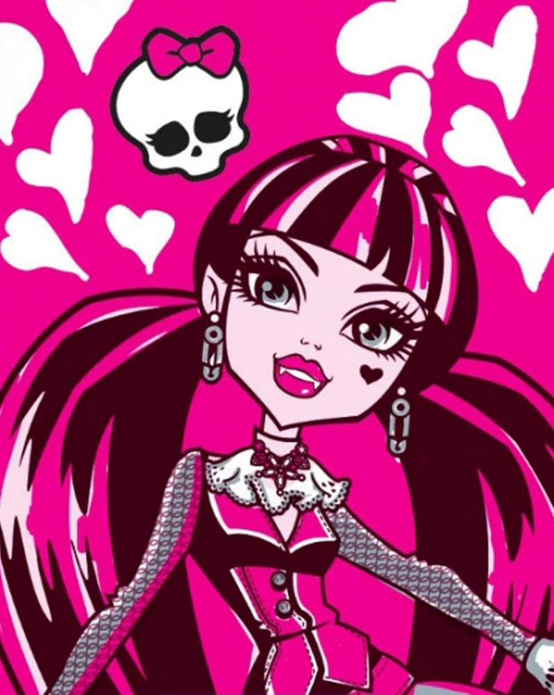 BERONAGE Tagesdecke Monster High Kinder-Decke Beauty Draculaura 110x140 cm Fleecedecke, kuschelweich Bild 1