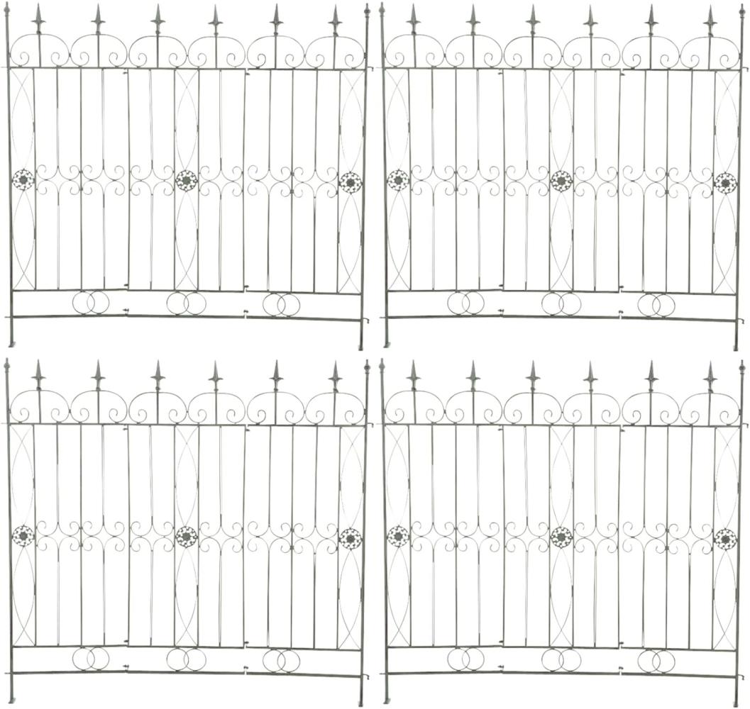 4er Set Gartenzäune Mangold (Farbe: antik-grün) Bild 1