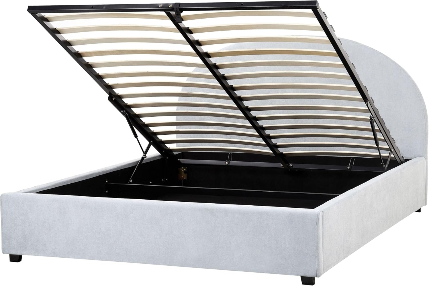 Bett mit Stauraum Stoff VAUCLUSE 160 x 200 cm Hellblau Bild 1