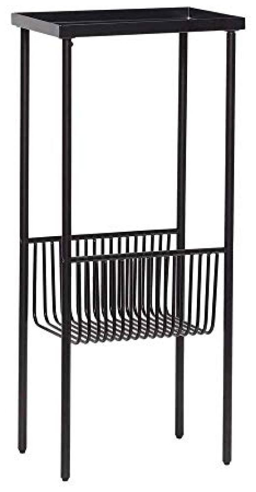 Hübsch Metall Konsolentisch Matt Schwarz, Höhe 93 cm Bild 1