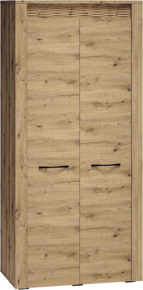 Kleiderschrank "Artis" Drehtürenschrank 92cm Artisan Eiche MDF Bild 1