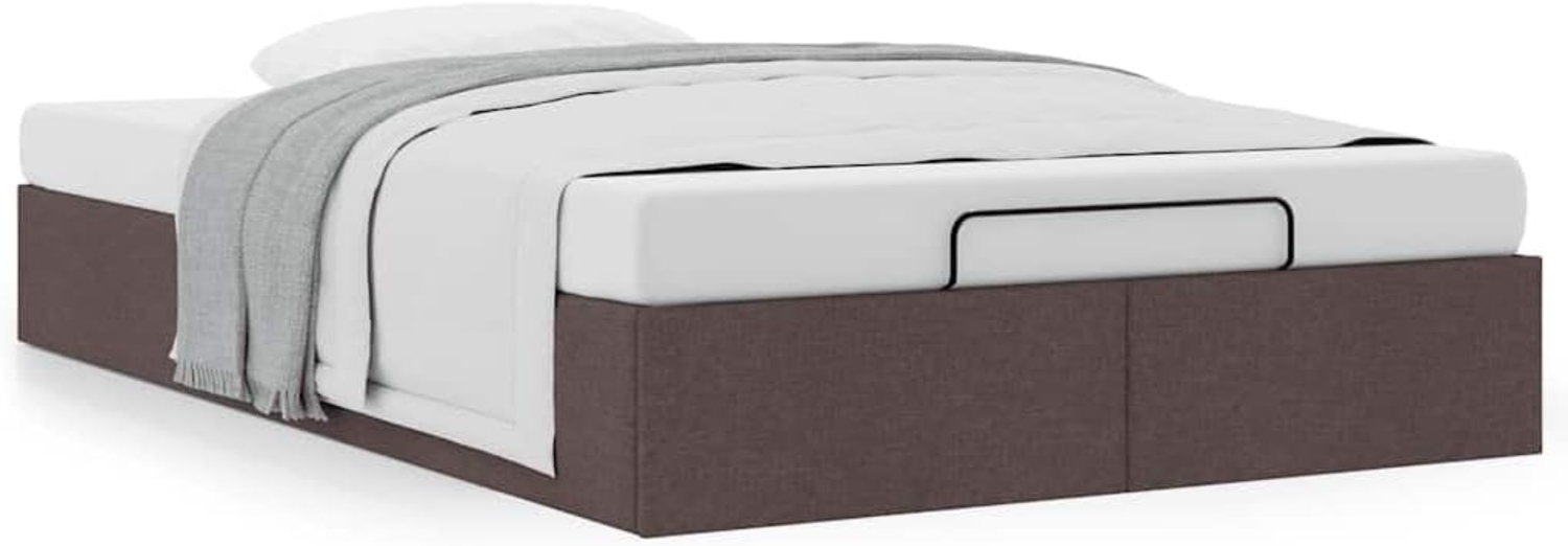 Ottoman-Bett ohne Matratze Dunkelbraun 120x200 cm Stoff 3310871 Bild 1