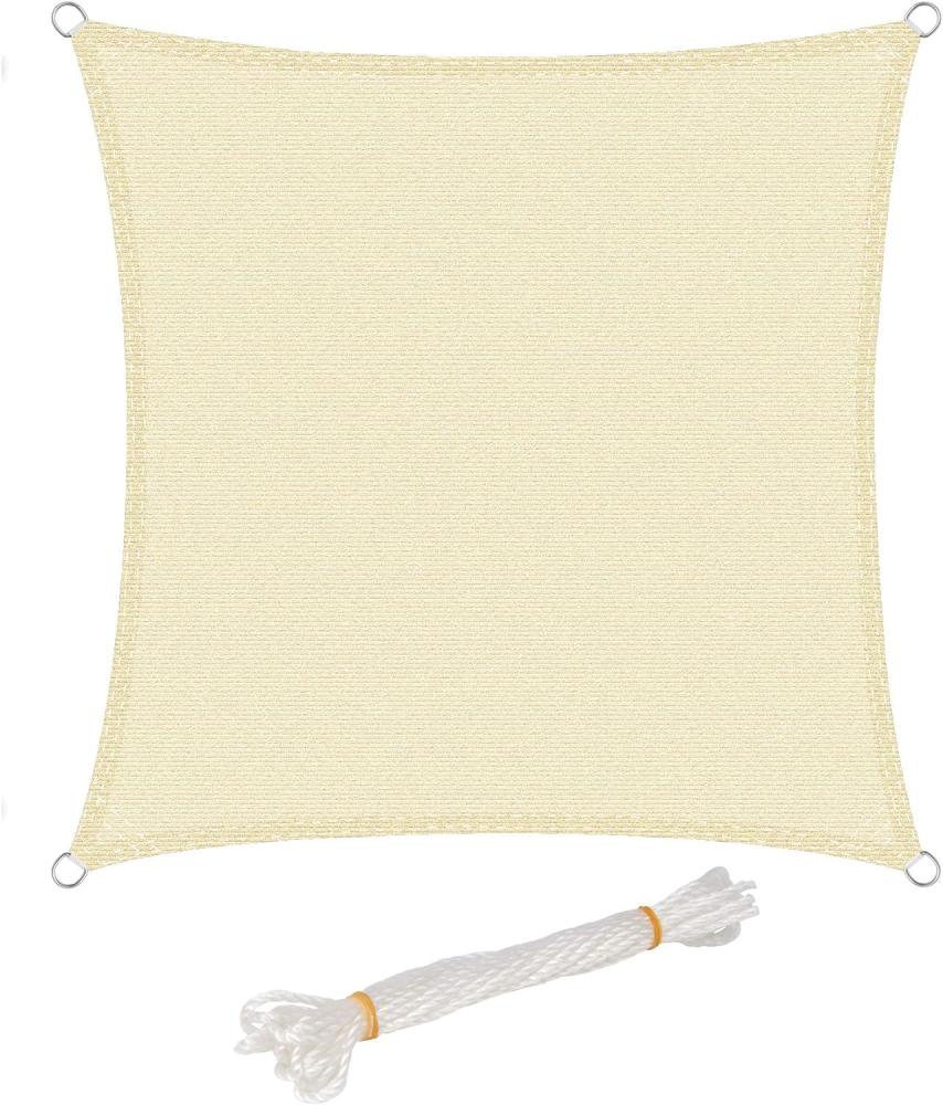 WOLTU Sonnensegel Sonnenschutz HDPE Windschutz UV Schutz Creme 5x5 m Bild 1