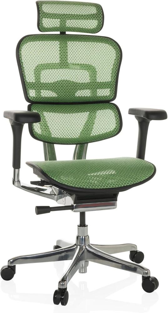 hjh OFFICE Bürostuhl ERGOHUMAN I Netz ergonomischer Bürosessel mit Flexibler Lordosenstütze, Grün, 652279 Bild 1