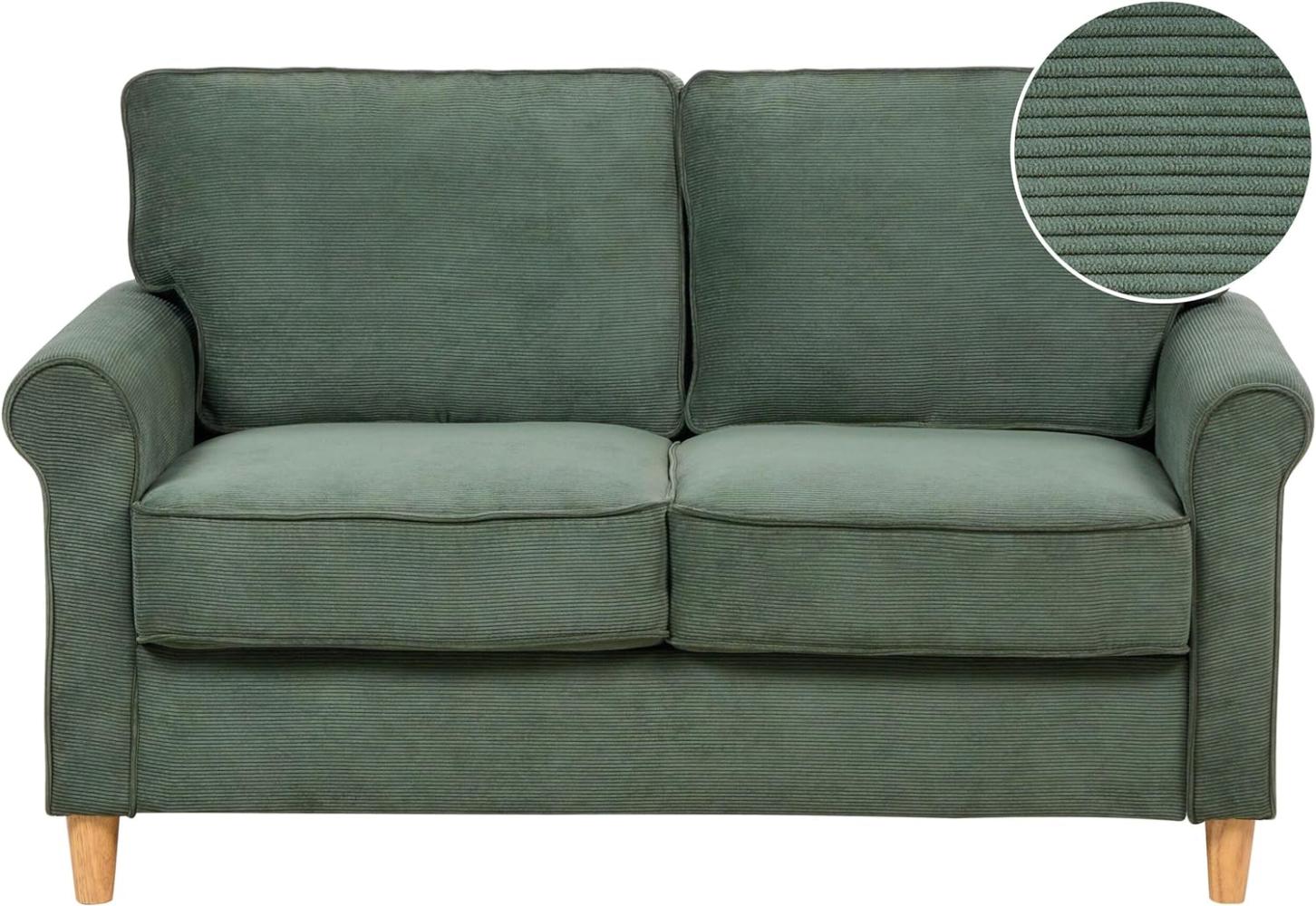 2-Sitzer Sofa Cord dunkelgrün RONNEBY Bild 1