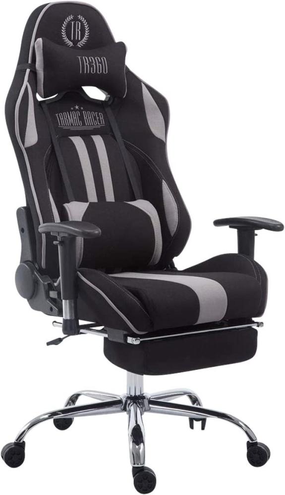 Racing Bürostuhl Limit V2 Stoff mit Fußablage schwarz/grau Bild 1