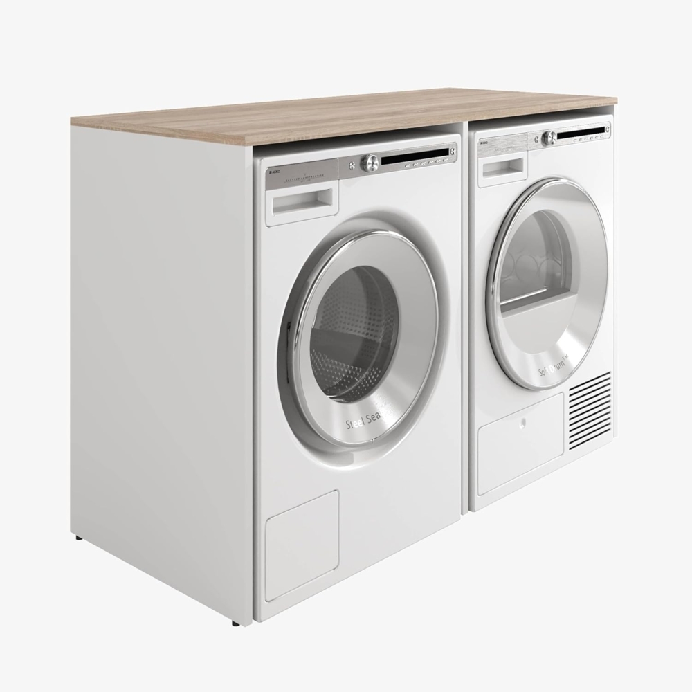 Platan Room Waschmaschinenumbauschrank DORA Waschmaschinenschrank 130 cm breit Überbauschrank Bild 1