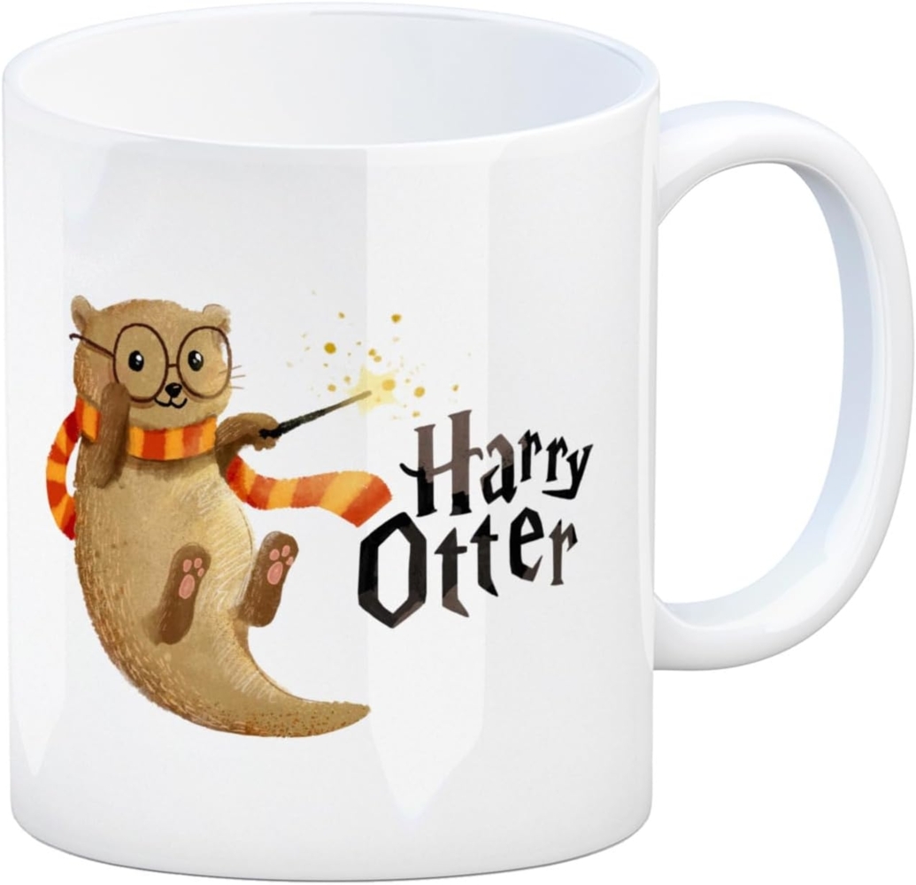 speecheese Tasse Harry Otter mit Zauberstab Kaffeebecher Bild 1