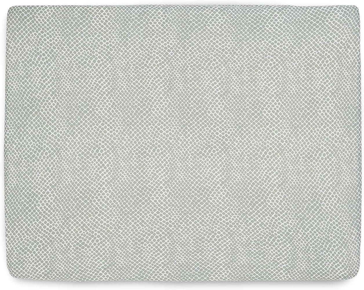 Jollein Spannbettlaken Laufgitter Jersey 75x95 cm - Snake - Ash Green Bild 1