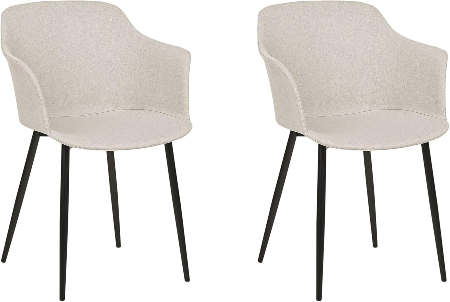 Esszimmerstuhl 2er Set ELIM Helles Beige Bild 1