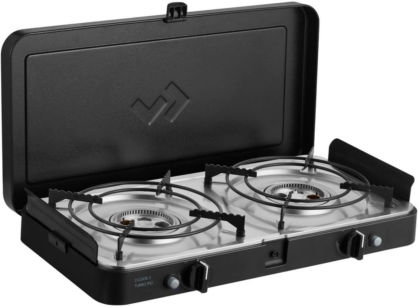 Cadac '2-Cook Turbo FFD Stove' Gasgrill, 50mbar, Schwarz, 55 x 30,7 x 9 cm Bild 1