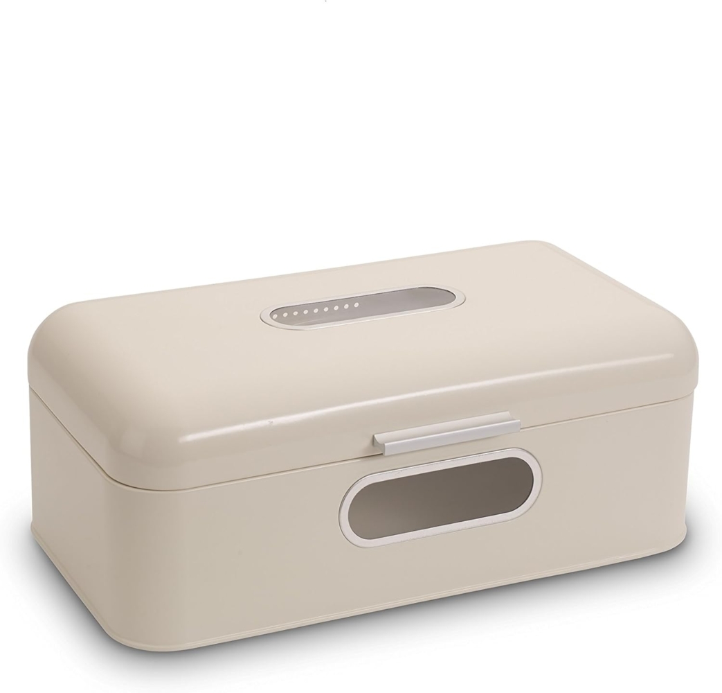 ECHTWERK Brotkasten Retro, Metall, (1-tlg), Brotaufbewahrung, Brotkorb, Brotbox mit zwei praktischen Sichtfenstern Bild 1