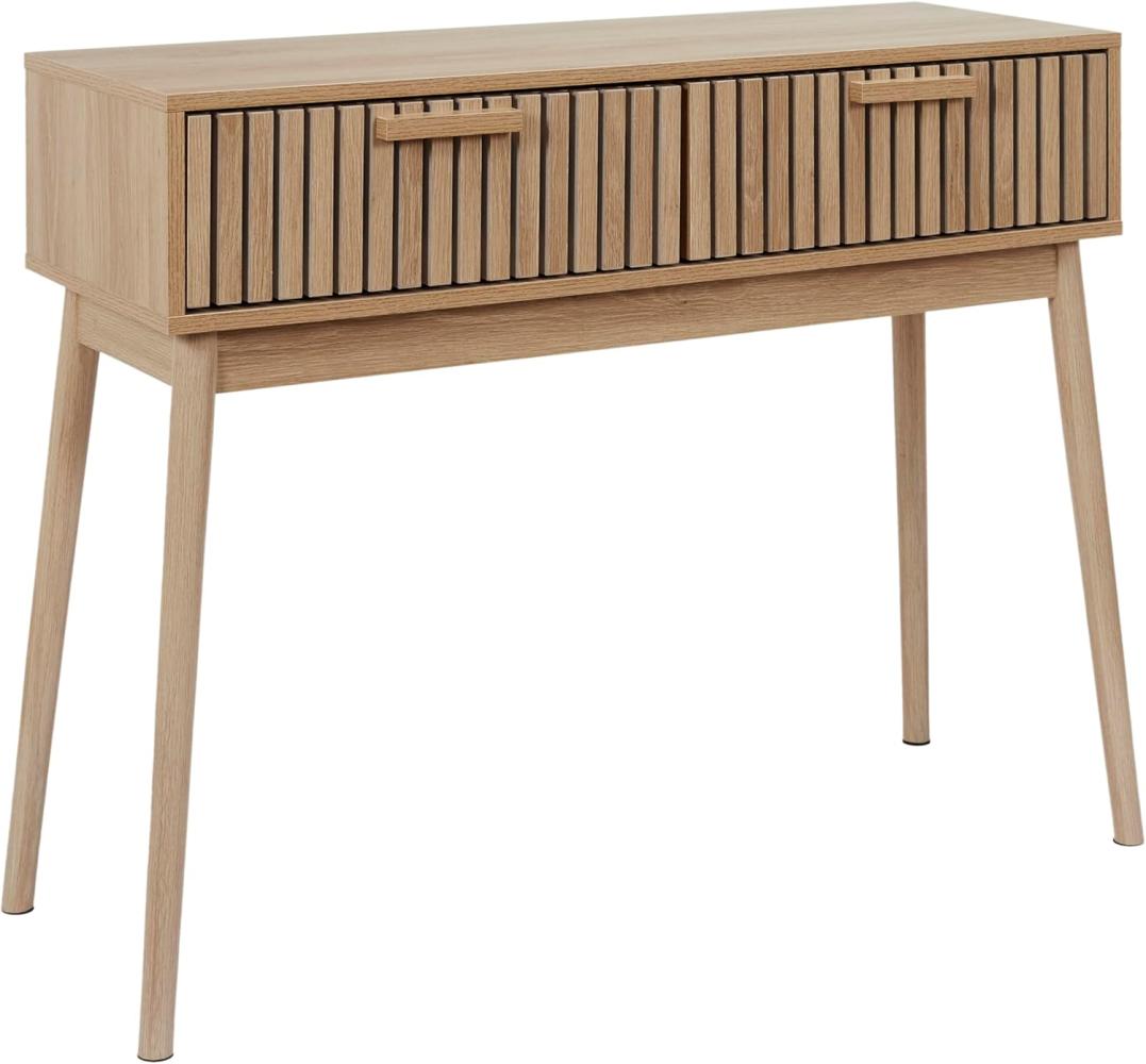 HOME DECO FACTORY Klaus Konsolentisch, Eingangsbereich, Wohnzimmer, Holzwerkstoff, braun, 100 x 80 x 35 Bild 1