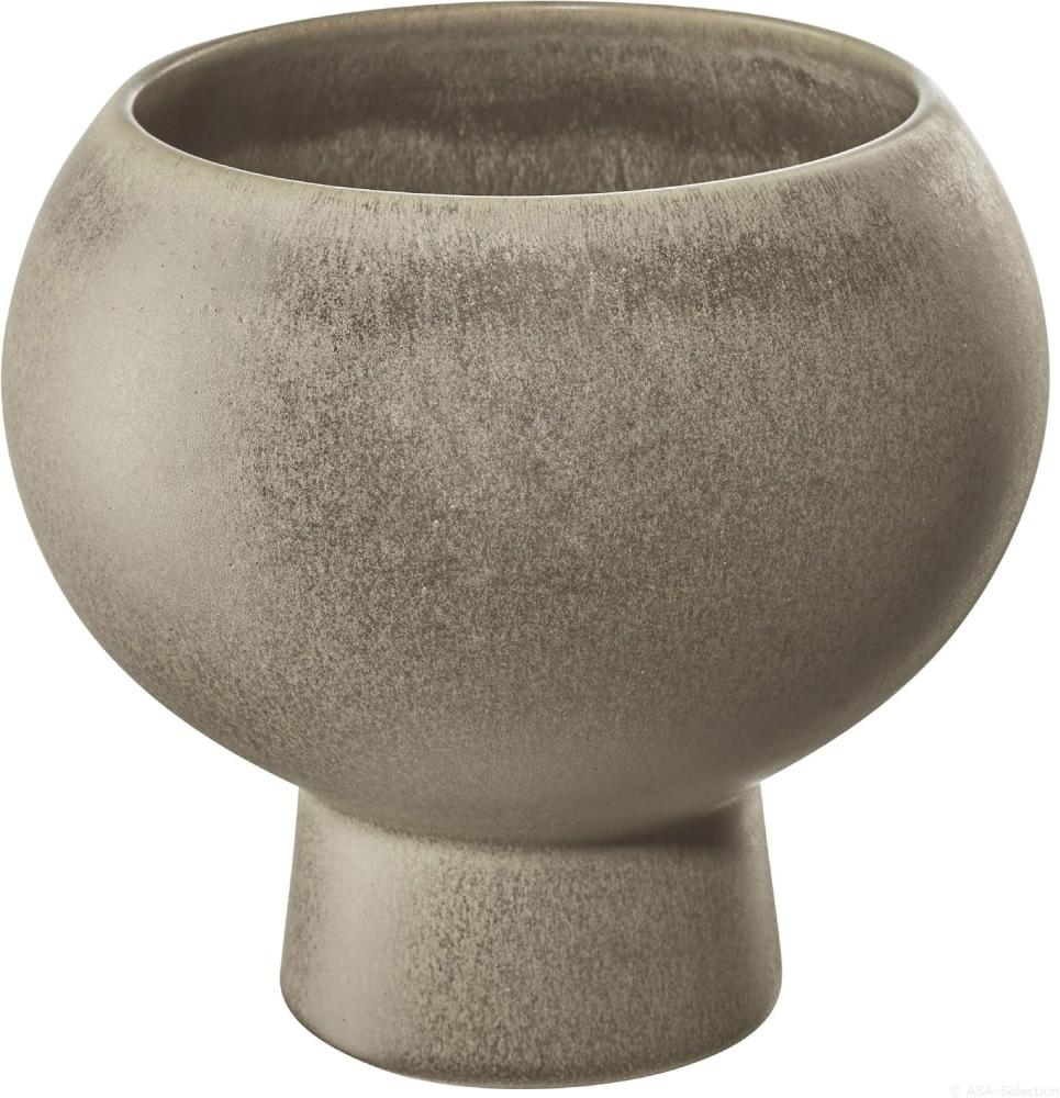 ASA Selection Vase / Übertopf stone, Blumenvase, Dekovase, Steingut, Braun, H 19 cm, 81054171 Bild 1