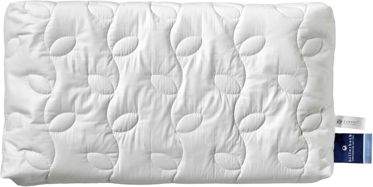 billerbeck Nackenstützkissen Belair, Kissen 40x80 cm, geeignet für Hausstauballergiker, Füllung: VITA TALALAY® - Latex, Bezug: Kuschelweicher Batist (100% Baumwolle), versteppt mit AIRTEC® (100% Polyester), Bauchschläfer, Rückenschläfer, Seitenschläfer Bild 1