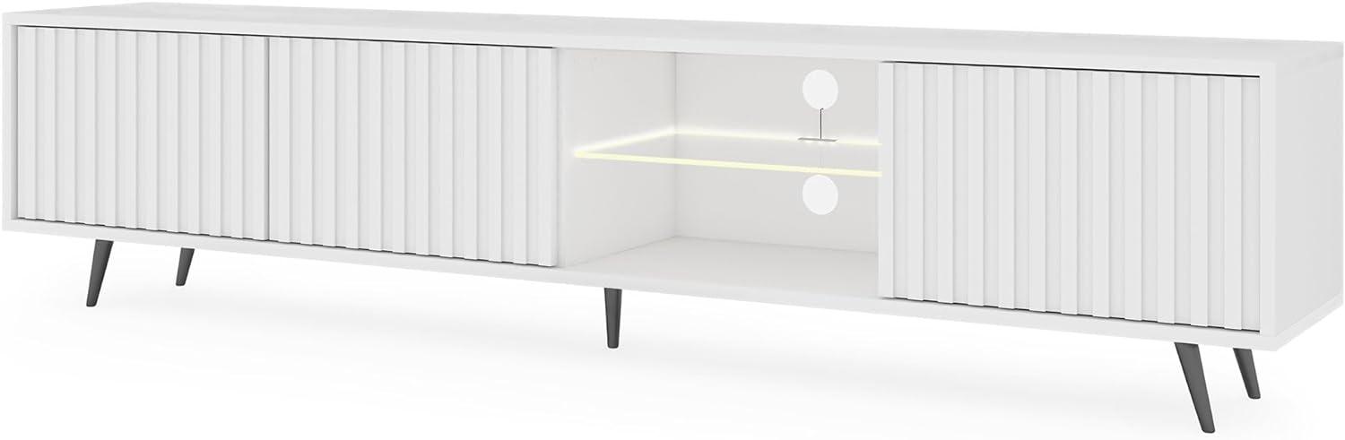 Selsey Bello TV Schrank 175 cm, Weiss, 175 x 43,5 x 31,3 Bild 1