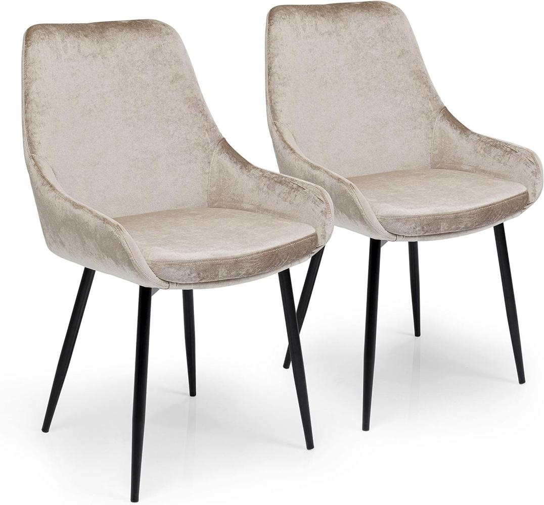 Kare Stuhl East Side Champagne XL (2/Set), Gold Bild 1