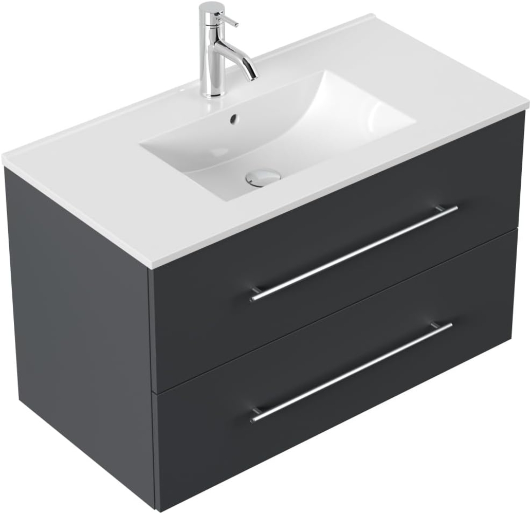 Badmöbel Firenze 90 SoftClose grafit : Grafit Bild 1