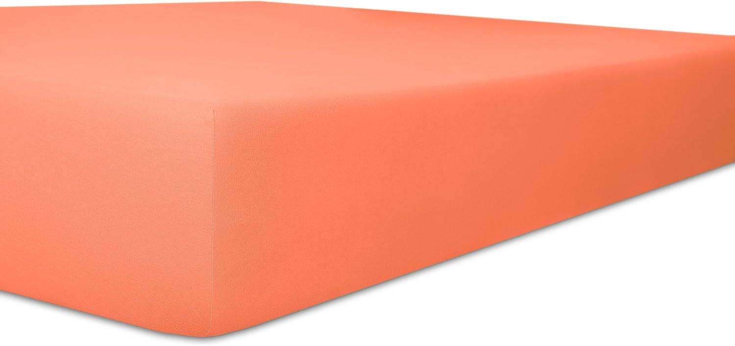 Kneer Exclusiv-Stretch Jersey Spannbetttuch, Farbe:73 Ziegel;Größe:120x200-130x220 cm Bild 1