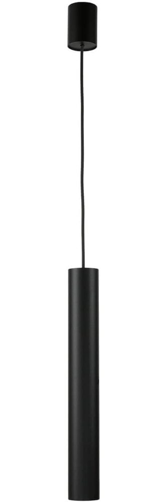 Licht-Erlebnisse Pendelleuchte EYE, ohne Leuchtmittel, Zylinder schmal Ø 5,5 cm Metall Schwarz höhenverstellbar GU10 Bild 1