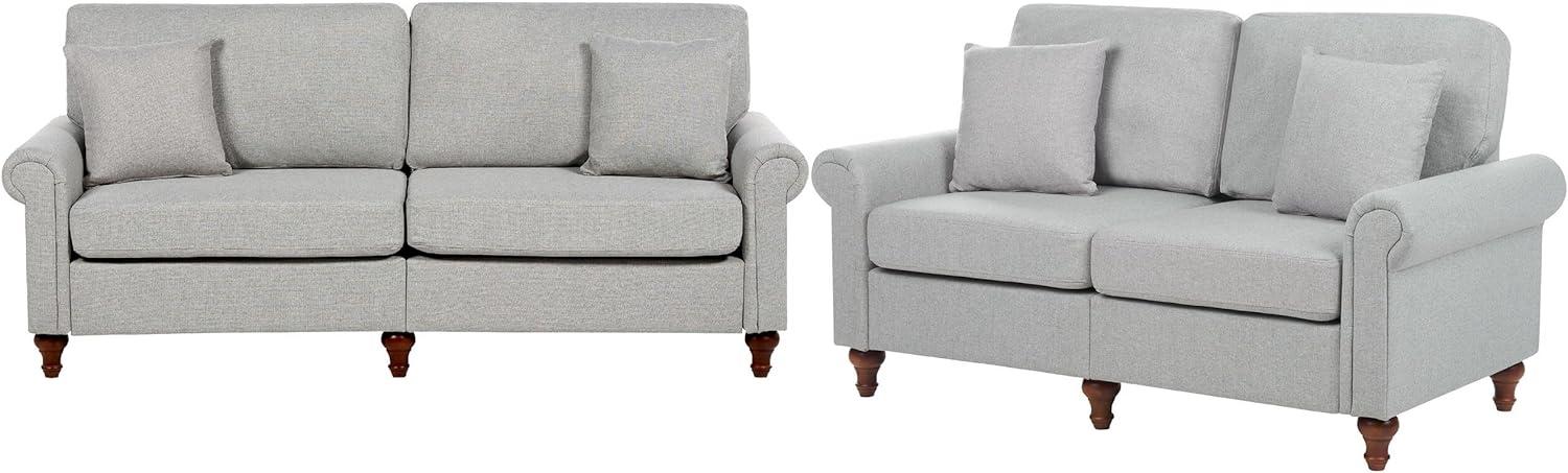 Sofa Set hellgrau 5-Sitzer GINNERUP Bild 1